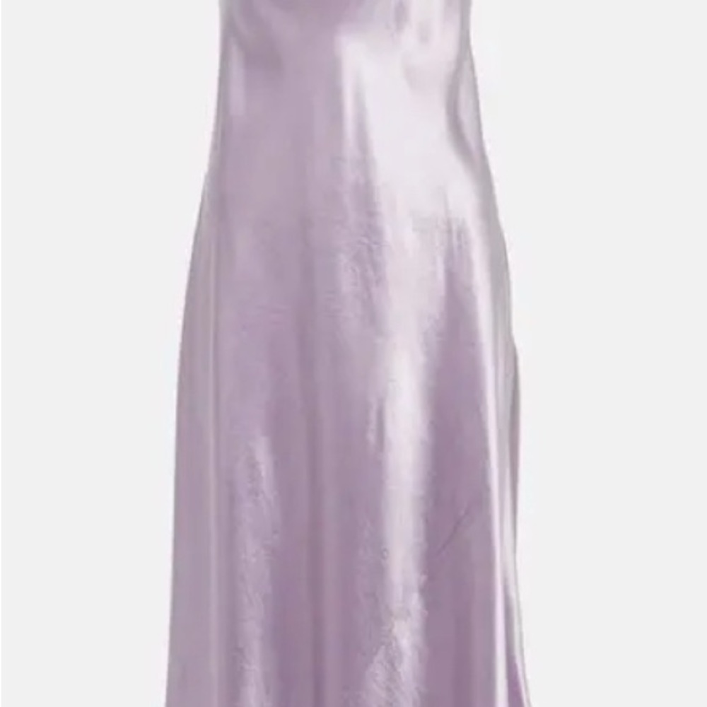 MaxMara Leisure Capua Lilac Sleeveless Satin Dress - Picture 5 of 14